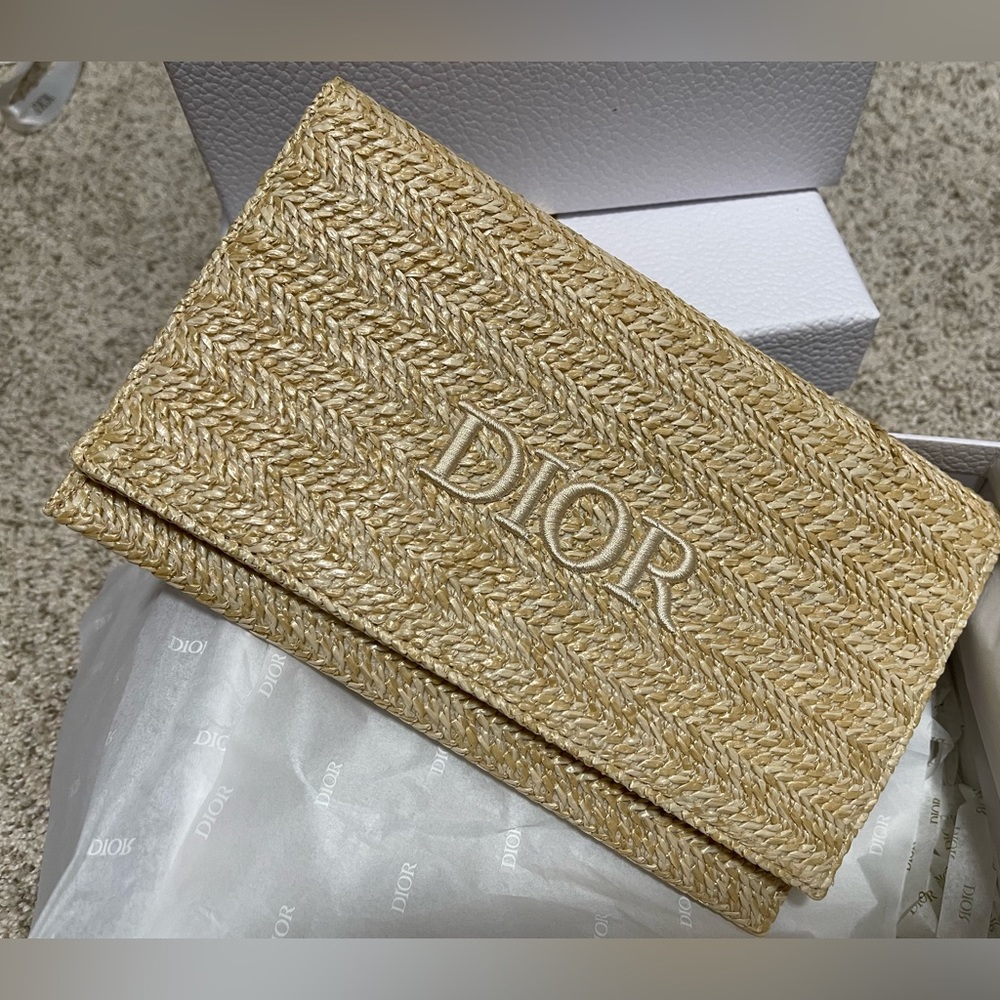 Dior rattan clutch
